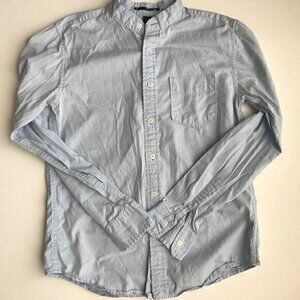 Forever 21 Blue Button Down Dress Shirt Sz XS
